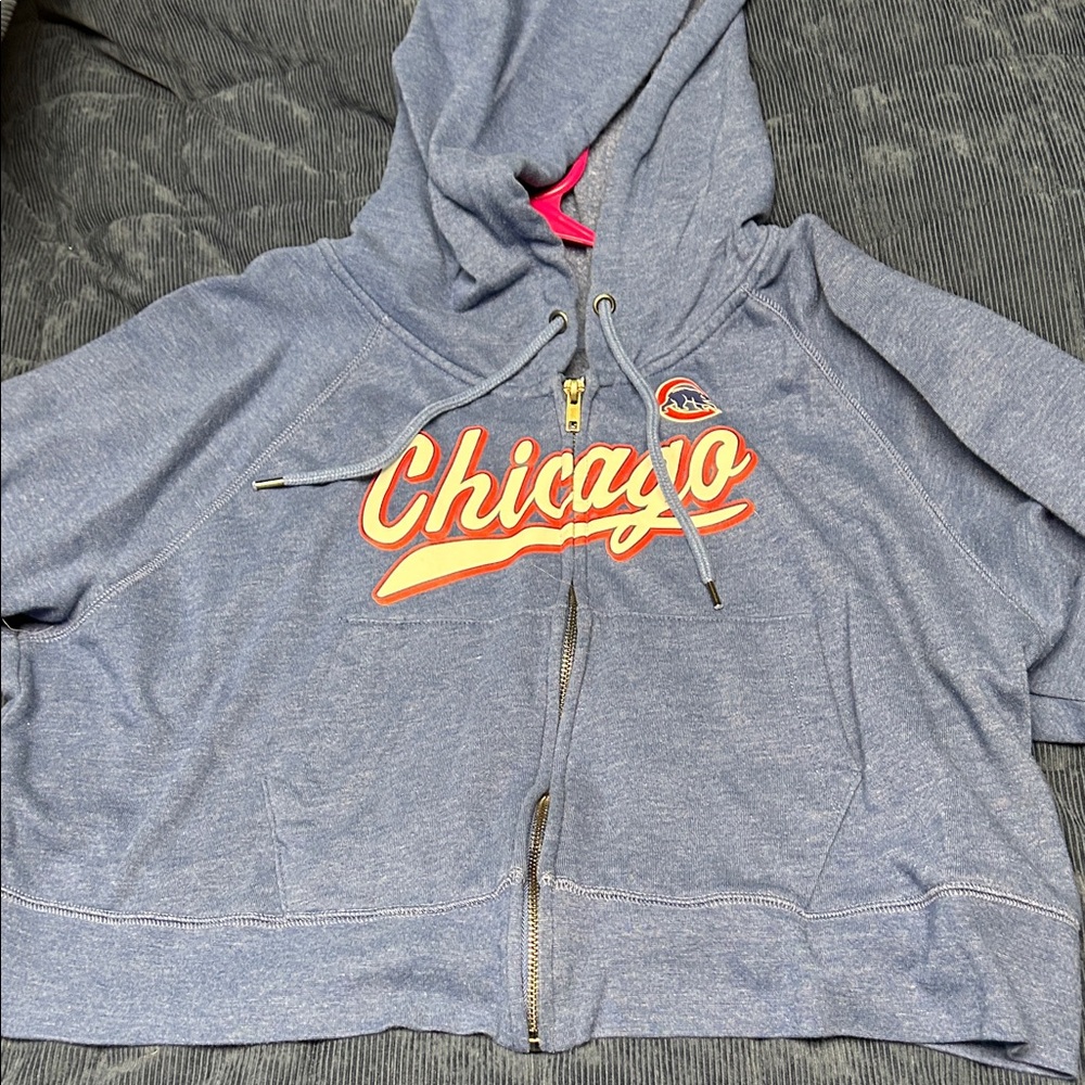Chicago Cubs Blue Zip-Up Hoodie
